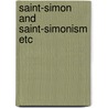 Saint-simon and saint-simonism etc door Booth
