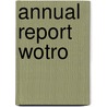 Annual report WOTRO by Unknown