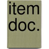 Item doc. by Piet Bakker