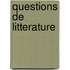 Questions de litterature