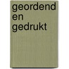 Geordend en gedrukt by H. Baudet
