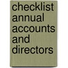 Checklist annual accounts and directors door Beckman