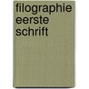 Filographie eerste schrift door I. Schuitemaker