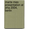 Marte Meo Presentation at EFTA 2004, Berlin door M. Aarts