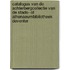 Catalogus van de Achterbergcollectie van de Stads- of Athenaeumbibliotheek Deventer