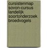 Cursistenmap sovon-cursus landelijk soortonderzoek broedvogels door H. van Diek
