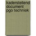 Kaderstellend document PGO techniek