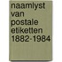 Naamlyst van postale etiketten 1882-1984