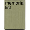 Memorial list door W.G.S. Bornstein