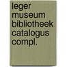 Leger museum bibliotheek catalogus compl. by Mey
