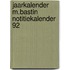 Jaarkalender m.bastin notitiekalender 92