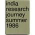 India research journey summer 1986