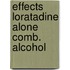 Effects loratadine alone comb. alcohol