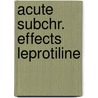 Acute subchr. effects leprotiline door Schoenmakers