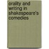 Orality and writing in Shakespeare's comedies