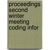 Proceedings second winter meeting coding infor door Onbekend