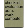 Checklist evaluation adm. work compute door Berndsen