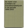 De markt voor schilders-en stukadoorsbedrijven in de periode 1998-2003 door J. Schellevis