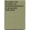 De markt voor schilders-en stukadoorsbedrijven in de periode 1999-2004 door J. Schellevis