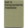 Wat is transcendente meditatie by Wyngaards
