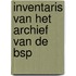 Inventaris van het archief van de BSP