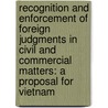 Recognition and Enforcement of Foreign Judgments in Civil and Commercial Matters: A Proposal for Vietnam door N.B. Du