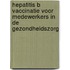 Hepatitis B vaccinatie voor medewerkers in de gezondheidszorg