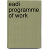 Eadi programme of work door Onbekend