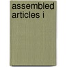 Assembled articles I by Unknown
