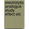 Electrolytic analogue study effect etc by Dierickx