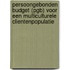 Persoongebonden budget (PGB) voor een multiculturele clientenpopulatie