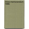 Rhine-memorandum 1986 door Onbekend