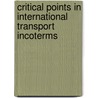 Critical points in international transport incoterms door Fenedex