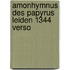 Amonhymnus des papyrus leiden 1344 verso