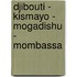 Djibouti - Kismayo - Mogadishu - Mombassa