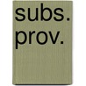 Subs. prov. door Leonhard Huizinga