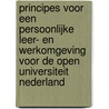 Principes voor een Persoonlijke Leer- en Werkomgeving voor de Open Universiteit Nederland by S. Verjans