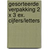 gesorteerde verpakking 2 x 3 ex. cijfers/letters by D. Crossley