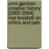 Unni Gjertsen creative history [2003-2004] rosi braidotti on ethics and pain