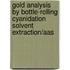 Gold analysis by bottle-rolling cyanidation solvent extraction/AAS