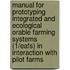 Manual for prototyping integrated and ecological orable farming systems (1/EAFS) in interaction with pilot farms