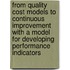 From quality cost models to continuous improvement with a model for developing performance indicators