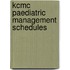 KCMC paediatric management schedules