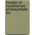 Function of cytochromes photosynthetic etc