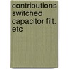 Contributions switched capacitor filt. etc door Hegt