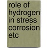 Role of hydrogen in stress corrosion etc door Gadgil