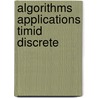 Algorithms applications timid discrete by Braker