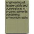 Engineering of lipase-catalyzed conversions in organic solvents containing ammonium salts