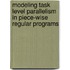 Modeling task level parallelism in piece-wise regular programs
