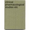 Clinical pharmacological studies etc door Koopmans